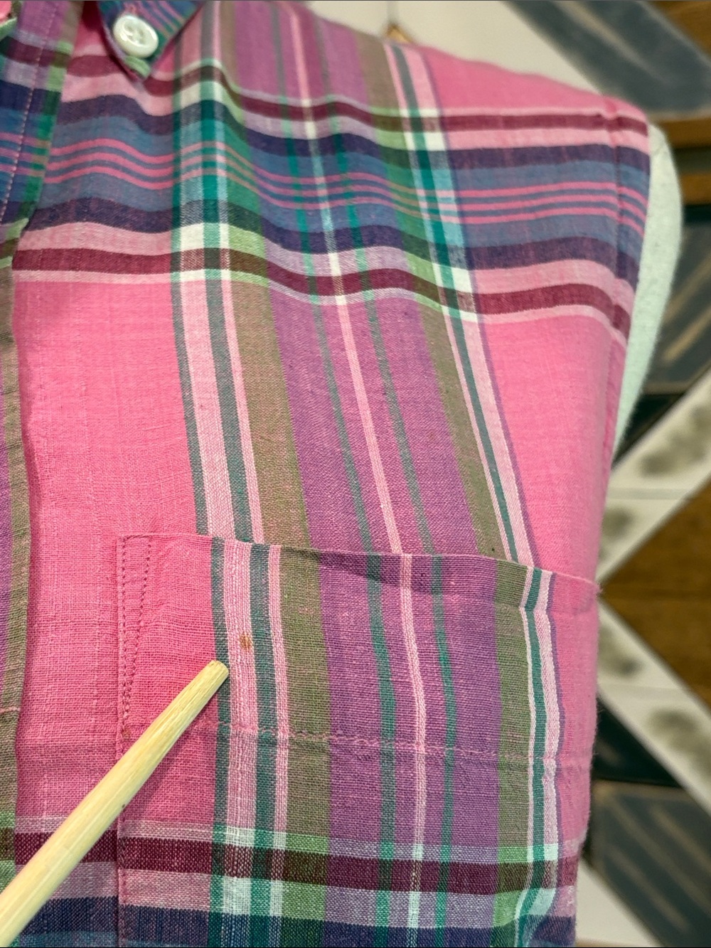Vintage Ralph Lauren Blue Label 80s Pink Plaid Sleeveless Top + Maxi Skirt Set - Picture 10 of 16
